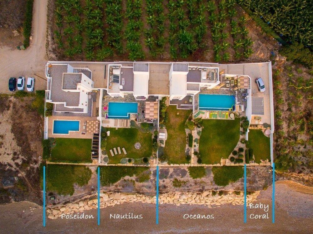 Blue Coral Beach Villas Three Exclusive Villas - Poseidon - Nautilus - Oceanos - And - Baby Coral Bungalow Coral Bay Esterno foto